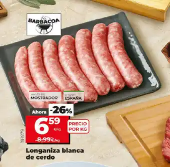 Dia Longaniza blanca de cerdo oferta