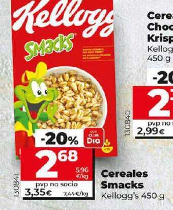 Dia KELLOGG'S cereales smacks oferta