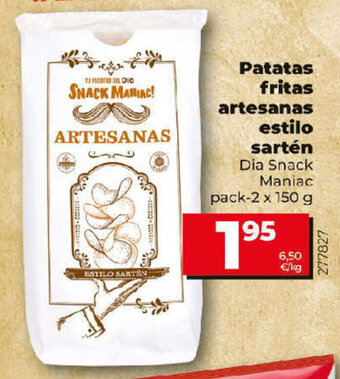 Dia DIA SNACK MANIAC patatas fritas artesanas estilo sartén oferta