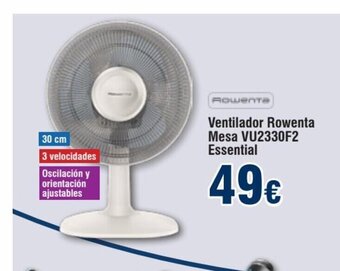 FROIZ Ventilador Rowenta Mesa VU2330F2 Essential oferta