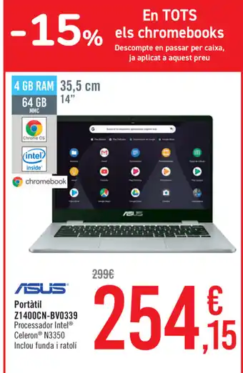Carrefour ASUS Portátil Z1400CN-BVO339 oferta