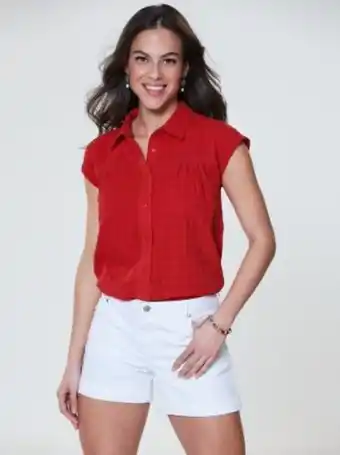 Venca Camisa manga corta caída con canesú oferta