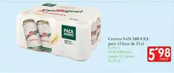 Supermercados Bip Bip Cerveza san miguel pack 12 latas oferta