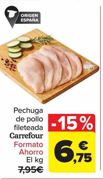 Carrefour Pechuga de pollo fileteada carrefour oferta