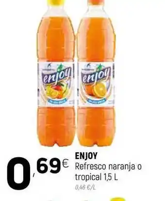 Coviran ENJOY Refresco naranja o Tropical 1.5l oferta