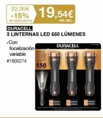 Costco DURACELL 3 LINTERNAS LED 660 LÚMENES oferta