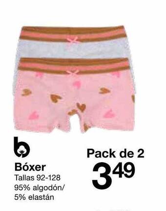 Zeeman Bóxer tallas 92-128 95% algodón 5% elastán oferta