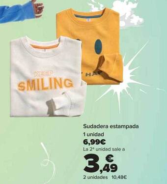Carrefour Sudadera estampada oferta