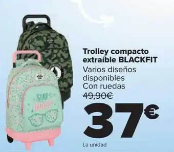 Carrefour Trolley compacto extraible blackfit oferta