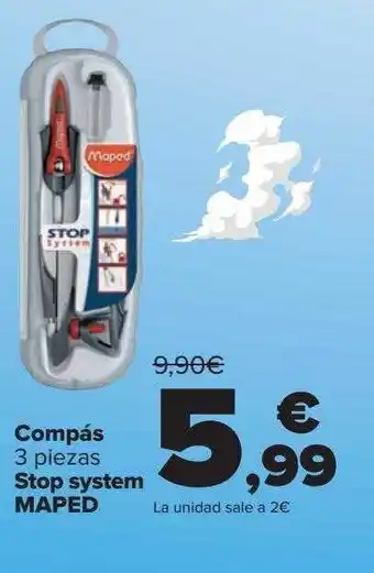Carrefour Compás 3 piezas stop system maped oferta