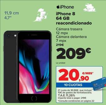 Carrefour Iphone 8 64gb reacondicionado oferta