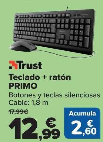 Carrefour Trust teclado + ratón primo oferta