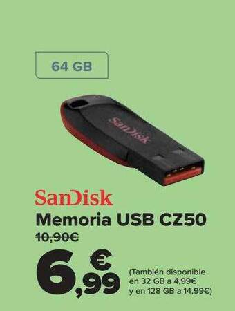 Carrefour Sandisk memoria usb cz50 oferta