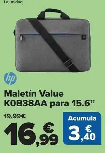 Carrefour Hp maletín value kob38aa para 15.6 oferta