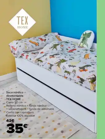 Carrefour Market Saco nórdico desmontable tex home oferta
