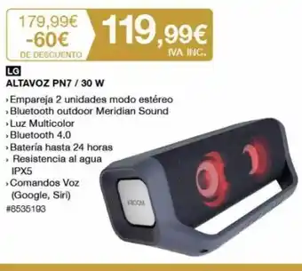 Costco LG ALTAVOZ PN7∕ 30 W oferta