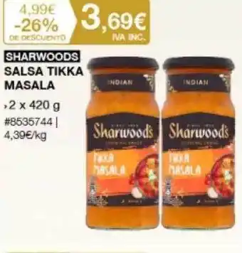 Costco SHARWOODS SALSA TIKKA MASALA 2x420g oferta