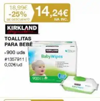 Costco KIRKLAND TOALLITAS PARA BEBÉ 900uds oferta