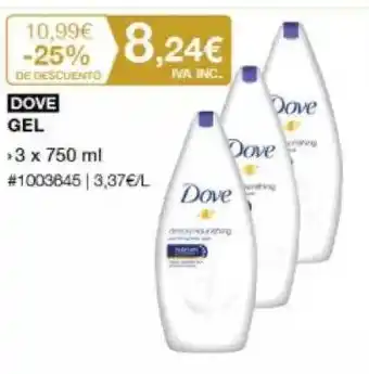 Costco DOVE GEL 3x750ml oferta