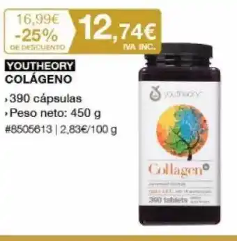 Costco YOUTHEORY COLÁGENO 390 cápsulas oferta
