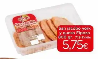 Proxi San jacobo york y queso elpozo 800 gr. oferta