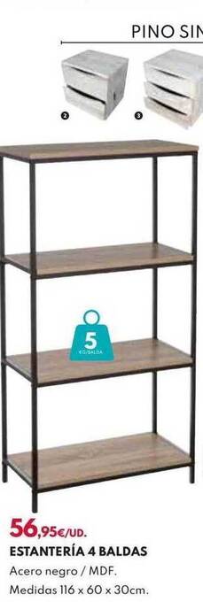 BricoCentro Estantería 4 baldas oferta