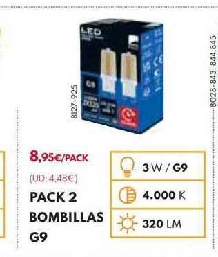 BricoCentro Pack 2 bombillas g9 oferta