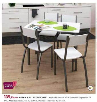 Mesa + 4 sillas