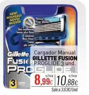 Cuevas Cash Cargador manual gillette fusion proglide 3 oferta
