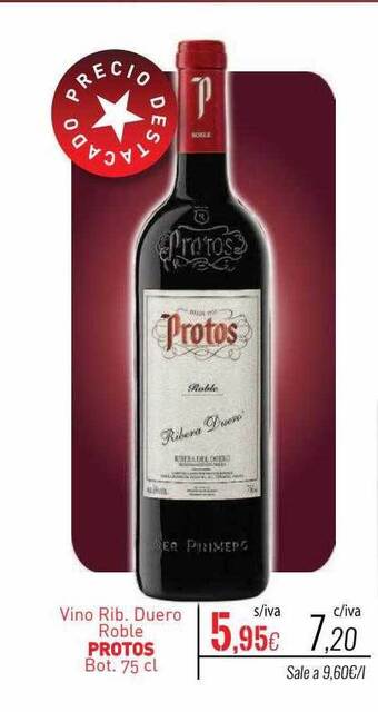 Cuevas Cash Vino rib. duero roble protos bot. oferta