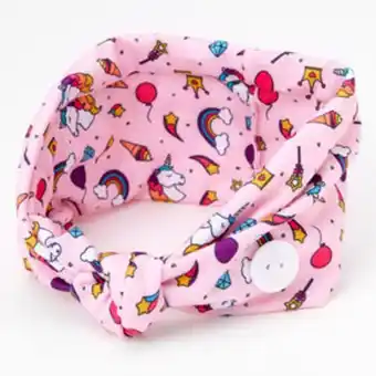 Claire's Claire's club unicorn and ice cream button headwrap - pink oferta