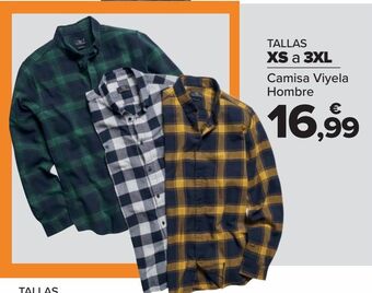Carrefour Camisa viyela hombre oferta