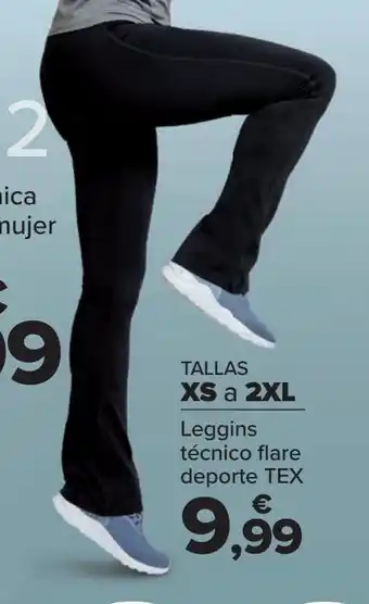 Carrefour Leggins técnico flare deporte tex oferta