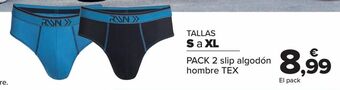 Carrefour Pack 2 slip algodón hombre tex oferta