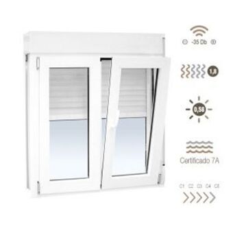 Brico Depôt Ventana de pvc oscilobatiente 116 x 100 cm con persiana oferta