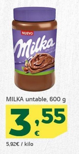 HiperDino Crema de cacao milka oferta