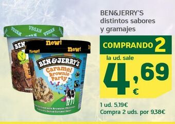HiperDino Tarrina de helado ben & jerry's oferta