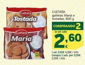HiperDino Galletas cuétara oferta
