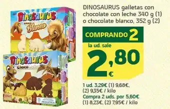 HiperDino Galletas dinosaurus artiach oferta