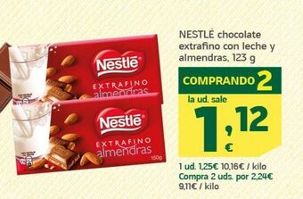 HiperDino Chocolate con almendras nestlé oferta