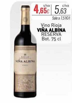 Cuevas Cash Vino rioja viña albina reserva bot oferta