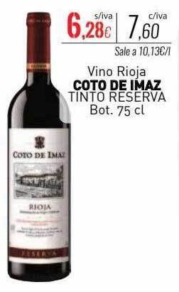 Cuevas Cash Vino rioja coto de imaz tinto reserva bot oferta