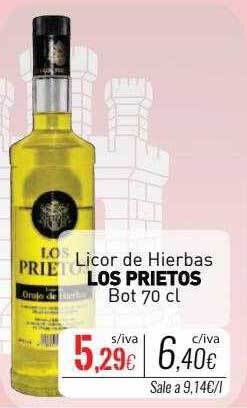Cuevas Cash Licor de hierbas los prietos bot oferta