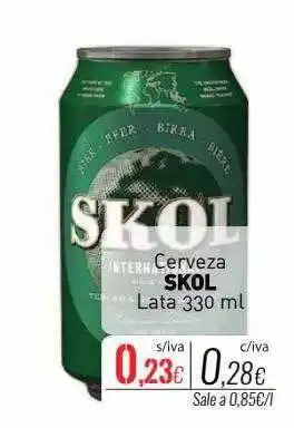 Cuevas Cash Cerveza skol lata oferta