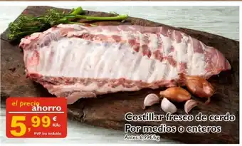 Supermercados La Despensa Costillar fresco de cerdo Por medios o enteros oferta