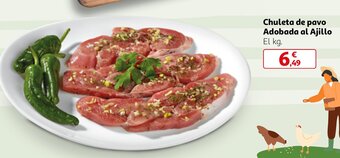 Alcampo Chuleta de pavo Adobada al Ajillo oferta