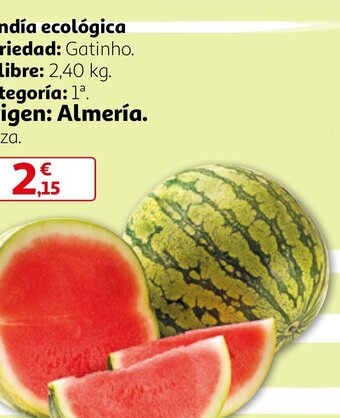 Alcampo Sandía ecológica oferta