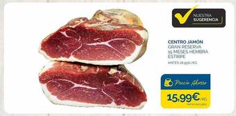 Cash Ecofamilia Centro jamón gran reserva 15 meses hembra estirpe oferta