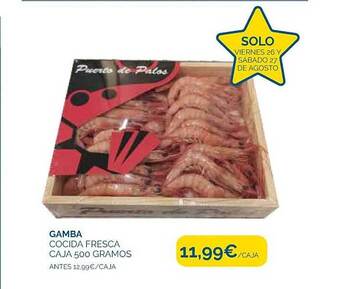 Cash Ecofamilia Gamba cocida fresca caja 500 gramos oferta