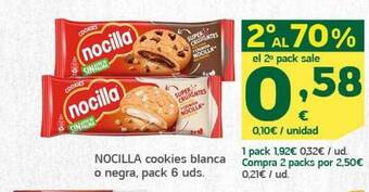 HiperDino Nocilla cookies blanca o negra oferta
